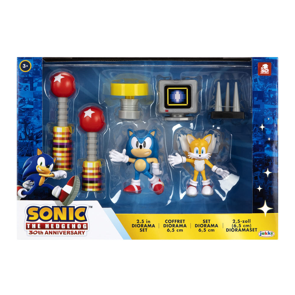 Sonic The Hedgehog Juego de diorama de figuras de acción de 2.5 pulgadas