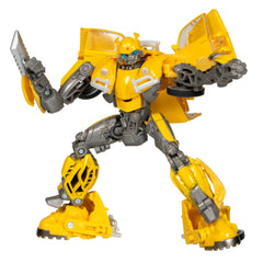 Transformers Toys Studio Series Deluxe Class Bumblebee 117 Bumblebee - Figura de acción de conversión de 4.5 pulgadas, 8+