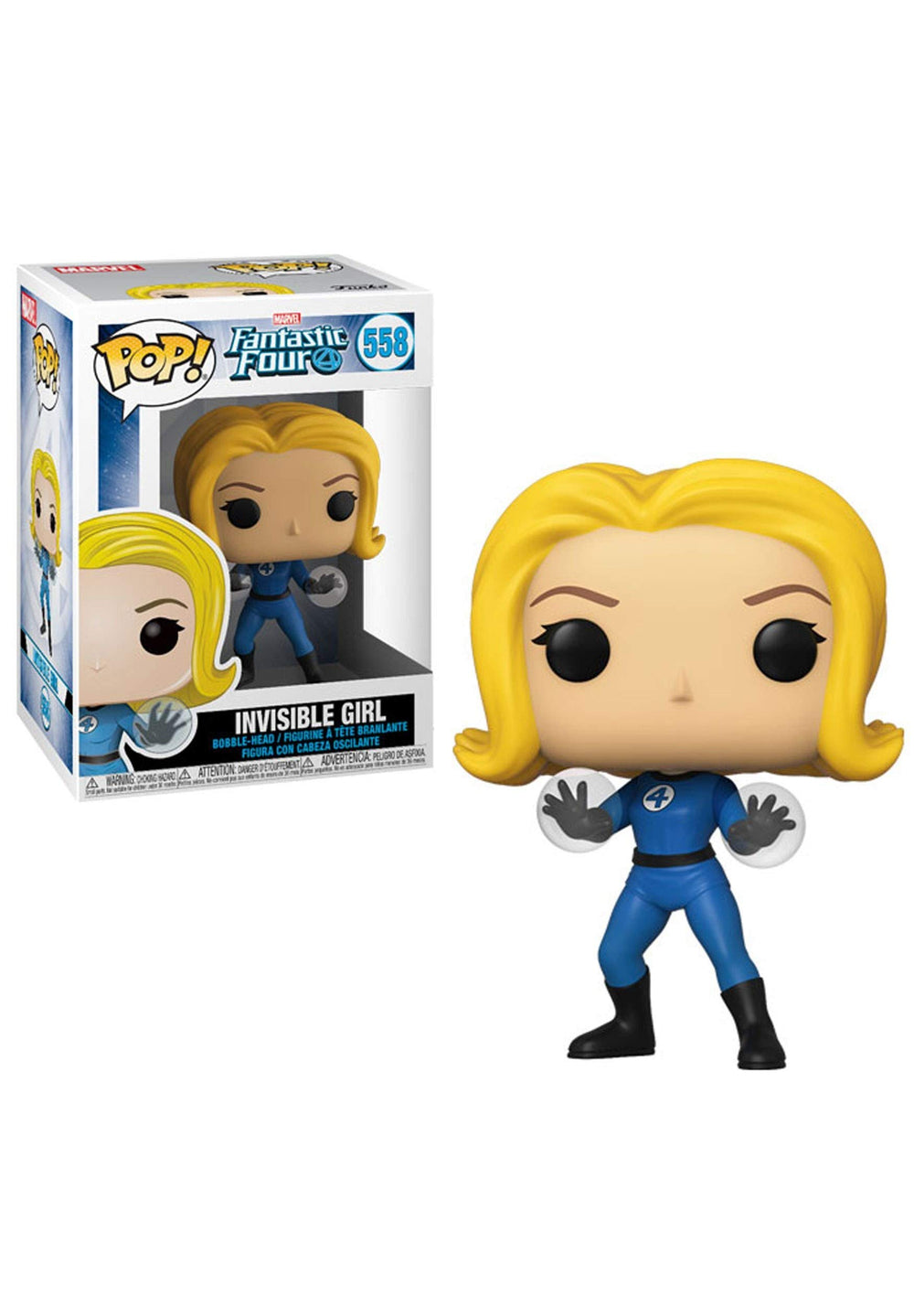 Funko POP Pop! Marvel: Fantastic Four - Chica invisible, multicolor, estándar