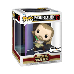 Funko Pop! Deluxe: Star Wars Duelo de los Destinos - Qui-Gon Jinn, Exclusivo de Amazon, Figura 3 de 3