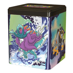 Pokemon TCG: Estaño apilable (Q1 2025) - 3 paquetes, pegatinas (diseño aleatorio)