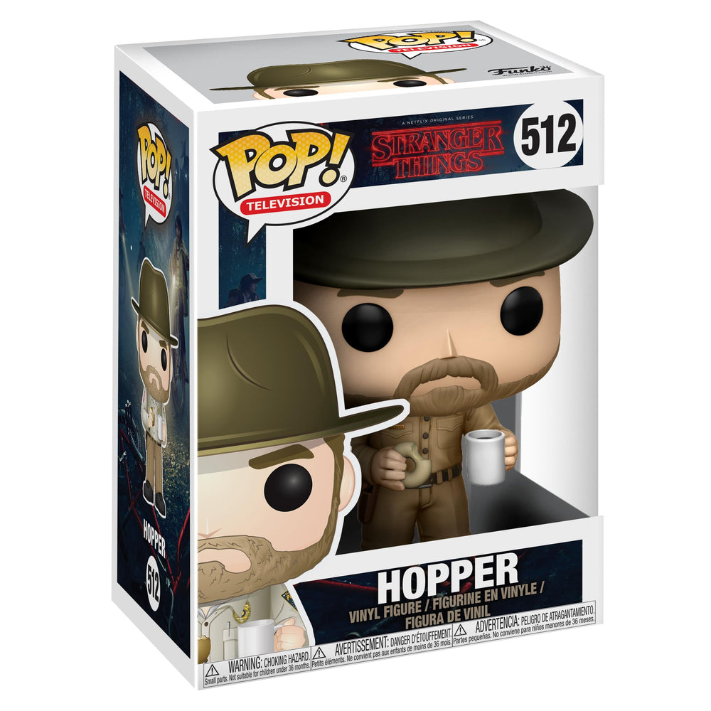 Funko Pop Television: Stranger Things - Hopper with Donut (los estilos pueden variar) figura coleccionable