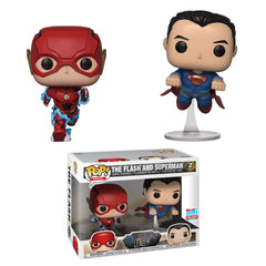 Funko Pop! DC Liga de la Justicia Flash y Superman Racing Convención de otoño 2 unidades figura exclusiva