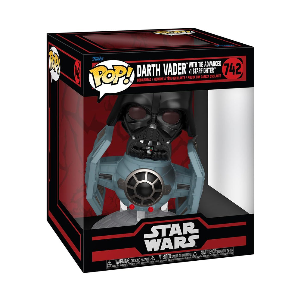 Funko POP! Rides Deluxe: Star Wars Darkside - TIE Advanced X1 con Darth Vader - Figura de vinilo coleccionable - Idea de regalo - Producto oficial - para niños y adultos - Fans de películas