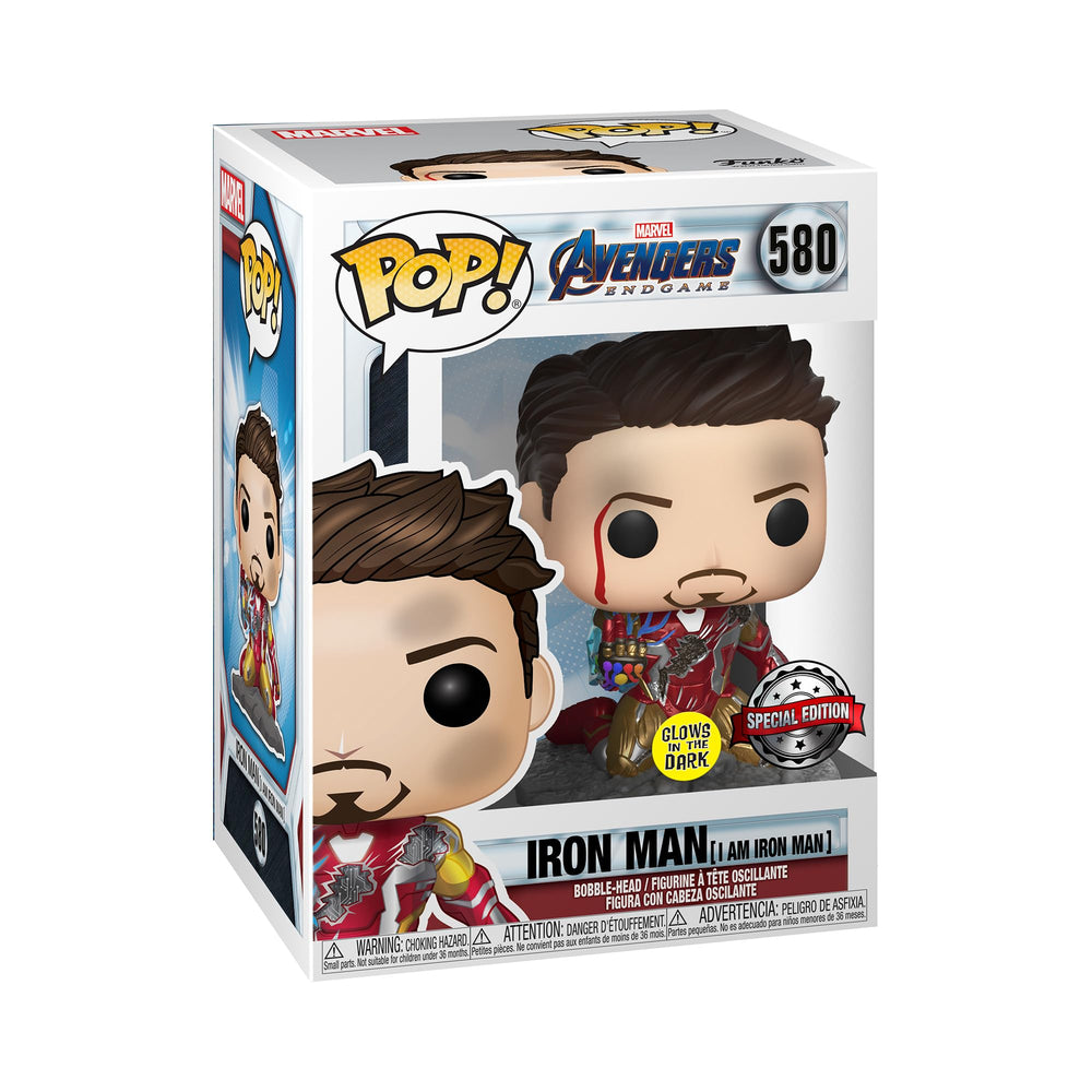 Funko Pop! Avengers Endgame: ¡Soy Iron Man! Figura de vinilo de lujo que brilla en la oscuridad, multicolor