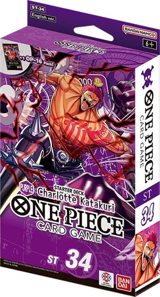 Baraja de inicio de juego de cartas de One Piece ST-34 Púrpura Charlotte