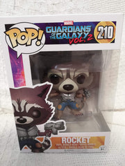Funko Vinilo Pop Marvel Guardianes de la Galaxia Vol. 2 Rocket Raccoon Exclusive Bobblehead Figura 210