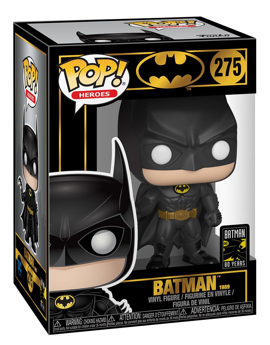 Funko Pop Heroes: Batman 80th - Batman - (1989), Multicolor, Estándar - DC Comics - Figura de vinilo coleccionable - Idea de regalo - Mercancía oficial - Juguetes para niños y adultos - Fanáticos de