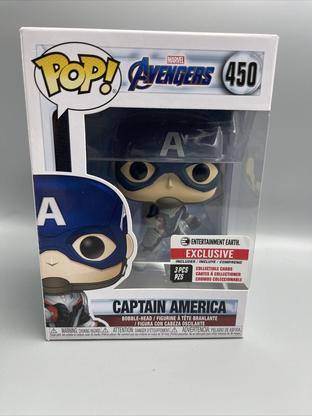 Funko Pop! Marvel Avengers Capitán América (Endgame) con Tarjeta Colectiva EE Exclusiva