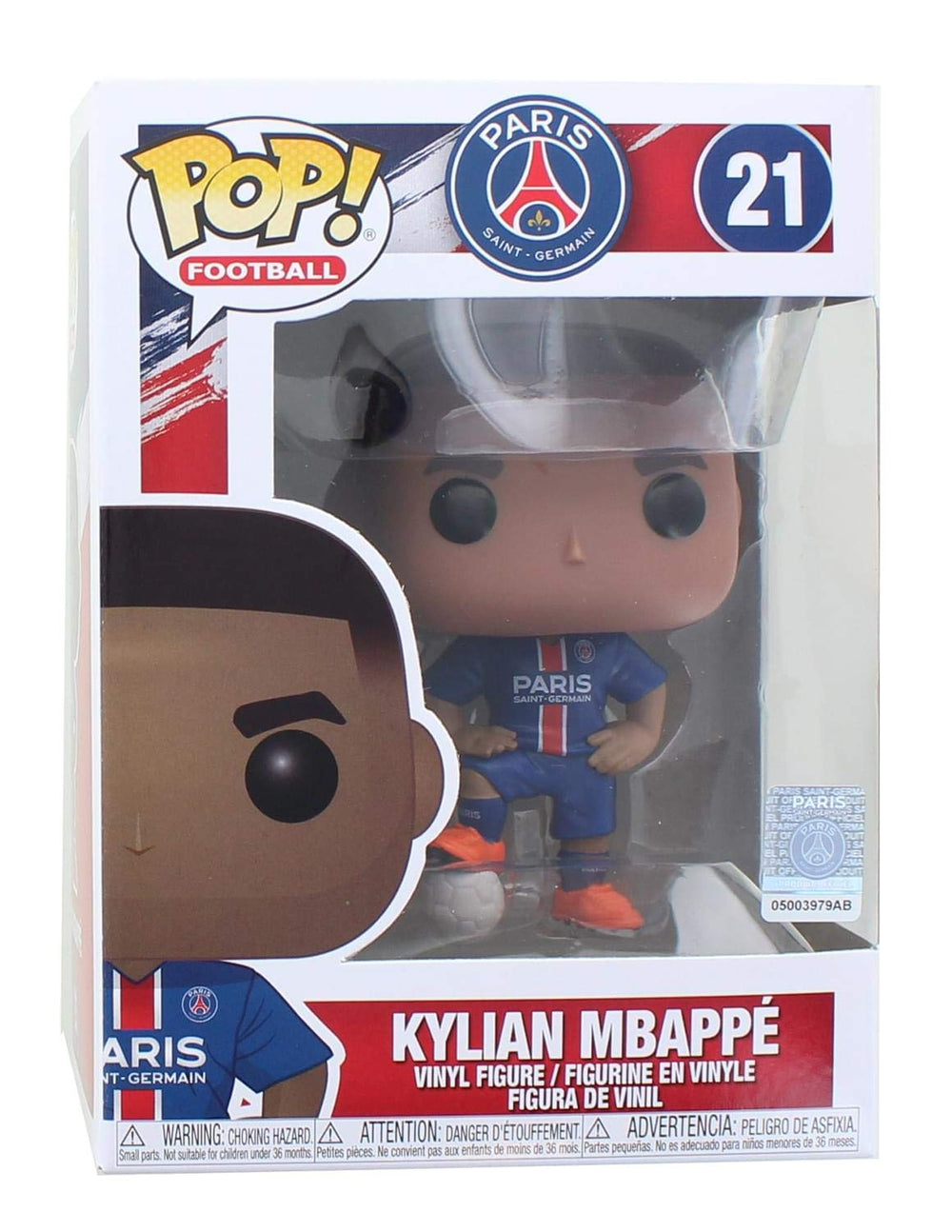 Funko 39828 POP. Vinilo - Kylian Mbappé (PSG) Figura Coleccionable, Multicolor