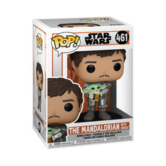 POP Funko Star Wars: The Mandalorian - Mandalorian (Din Djarrin) Sosteniendo al Niño (Grogu), Multicolor (54525)