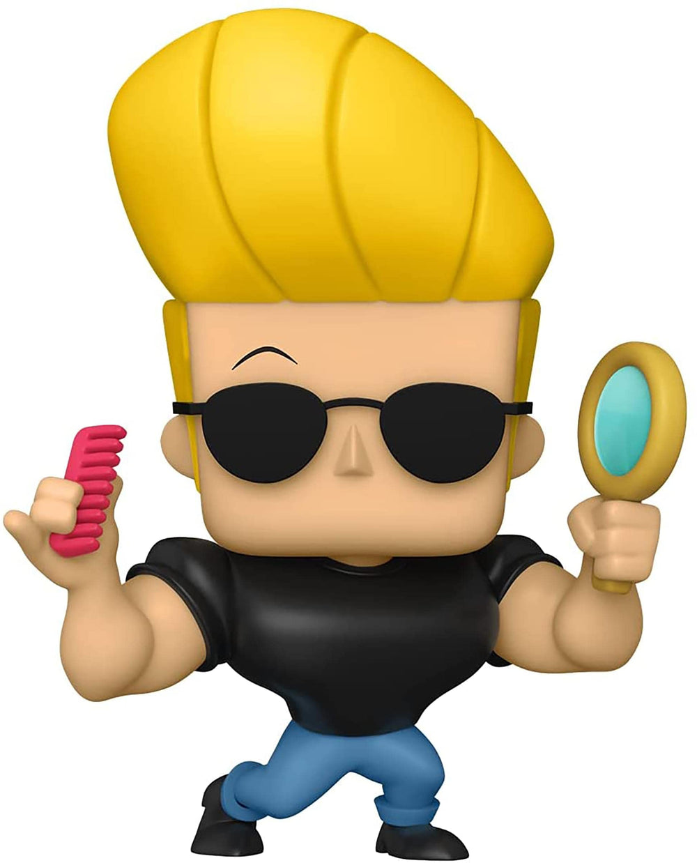 Funko Animación POP: Johnny Bravo - Johnny con espejo y peine, multicolor, 5 pulgadas, (57789)