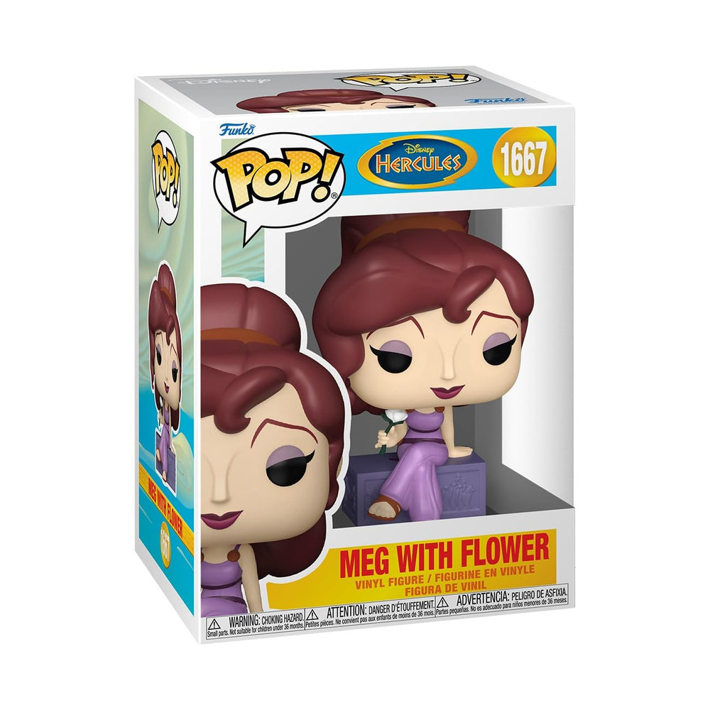Funko Pop! Disney: Hercules - Meg con flor - Figura de vinilo coleccionable - Idea de regalo - Producto oficial - Juguetes para niños y adultos - Fans de Disney - Figura modelo para coleccionistas y