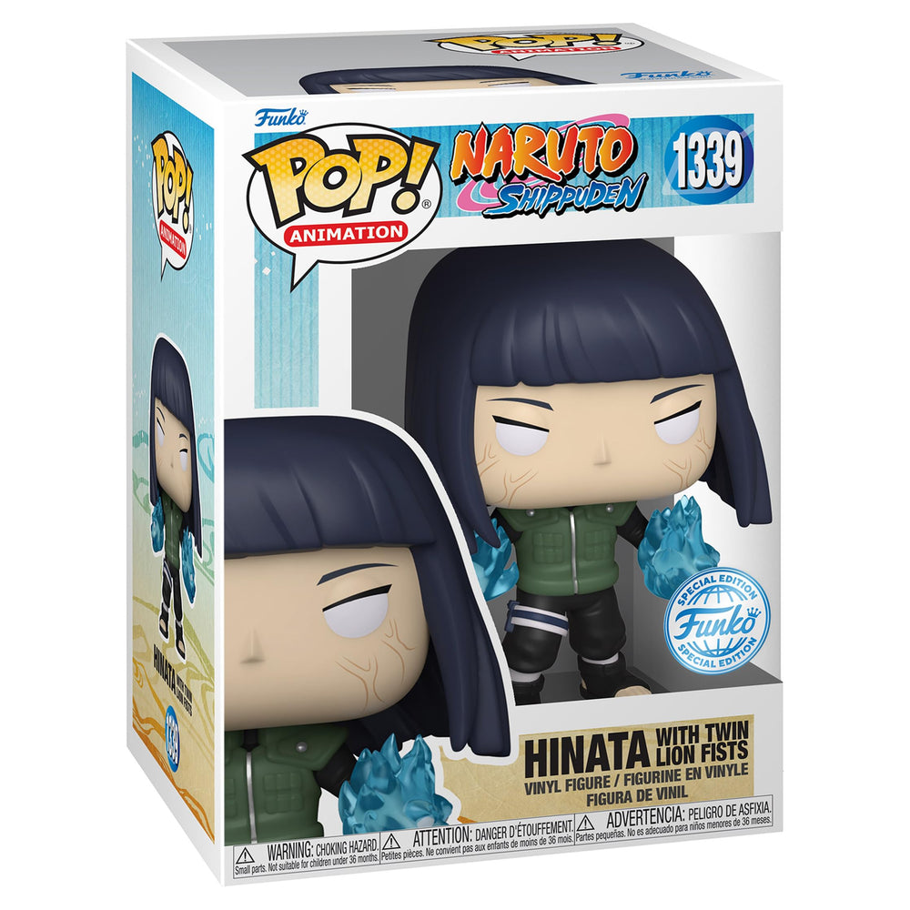 Funko Animación: Naruto Shippuden - Hinata Hyuga Byakugan Princesa con dos puños de león Edición especial Multicolor Figura de vinilo exclusiva 1339 (común)