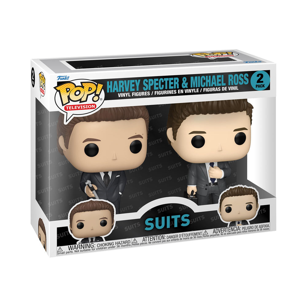 Funko Pop Television: Suits - Harvey y Michael, paquete de 2 - Figura de vinilo coleccionable - Idea de regalo - Mercancía oficial - Juguetes para niños y adultos - Fans del drama - Figura modelo para coleccionistas