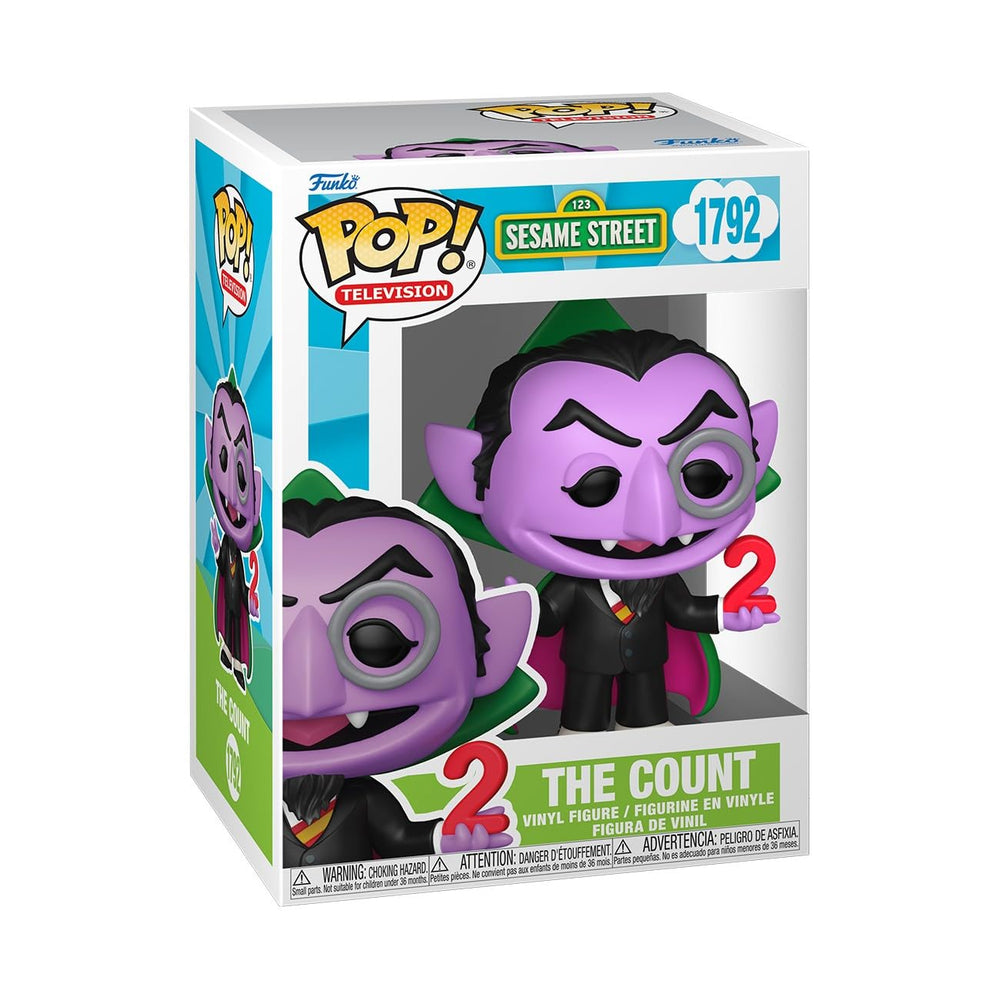 Funko Pop! TV: Plaza Sésamo - The Count - Figura de vinilo coleccionable - Idea de regalo - Producto oficial - Juguetes para niños y adultos - Fans de la televisión - Figura modelo para coleccionistas
