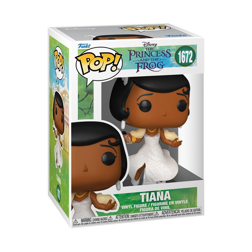 Funko Pop! Disney: La princesa y la rana - Tiana con purpurina - Figura de vinilo coleccionable - Idea de regalo - Producto oficial - Juguetes para niños y adultos - Fans de princesas