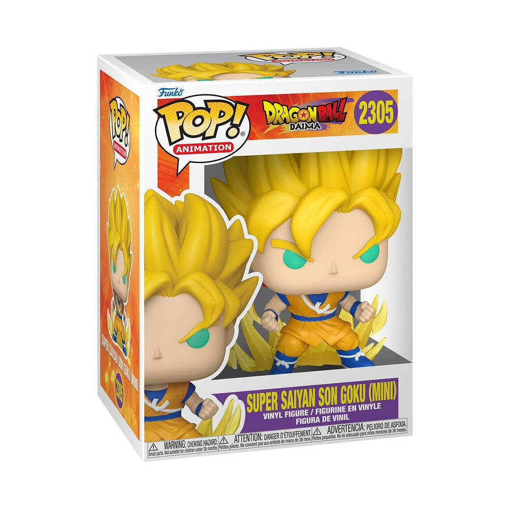 Funko Pop! Animation: Dragon Ball DAIMA - Super Saiyan Son Goku (Mini) - 1/6 probabilidades para variante de persecución rara - Figura de vinilo coleccionable - Idea de regalo - Producto oficial