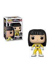 Funko Pop Television: Power Rangers - Figura coleccionable de Ranger amarillo (sin casco), multicolor, estándar