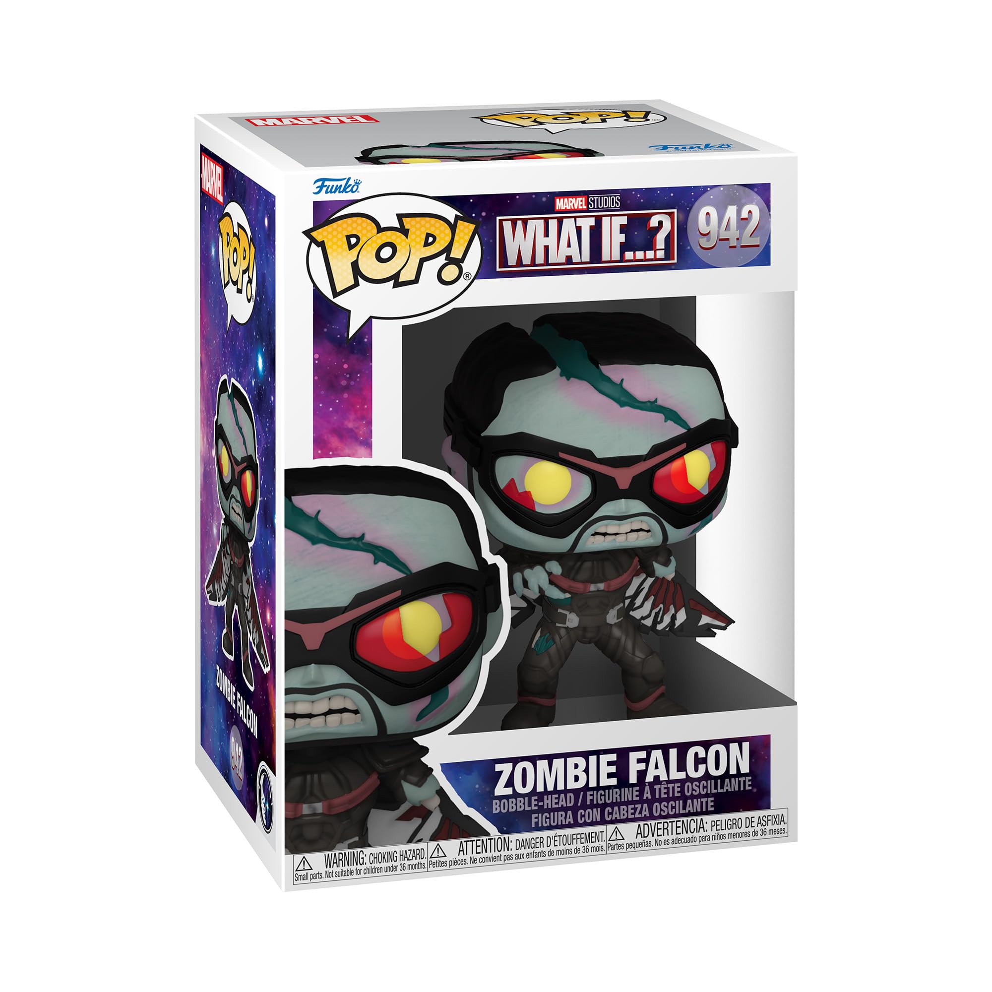 Funko POP Marvel: What If? - Halcón zombi, multicolor, estándar, (57377)