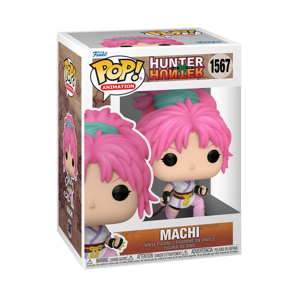 Funko Pop! Animation: Hunter X Hunter - Machi Komacine - Hunter X Hunter (HXH) - Figura de vinilo coleccionable - Idea de regalo - Producto oficial - para niños y adultos - Fans del anime