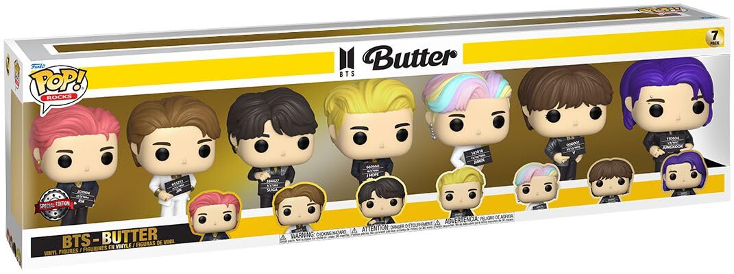 Funko POP! Rocks: BTS Butter - Jin - 7pk - Figura de vinilo coleccionable - Idea de regalo - Mercancía oficial - Juguetes para niños y adultos - Fans de la música - Figura modelo para coleccionistas y
