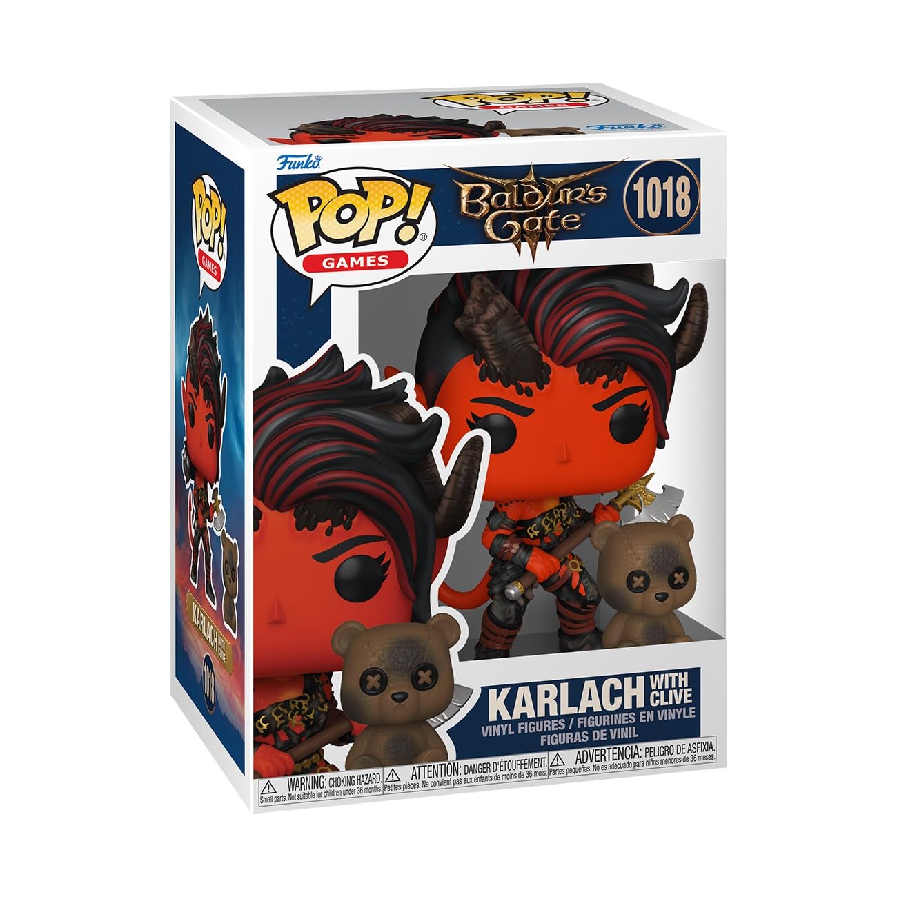 Funko Pop&ampBuddy: Baldurs Gate - Karlach con Clive - Baldurs Gate 3 - Figura de vinilo coleccionable - Idea de regalo - Mercancía oficial - Juguetes para niños y adultos - Fans de videojuegos