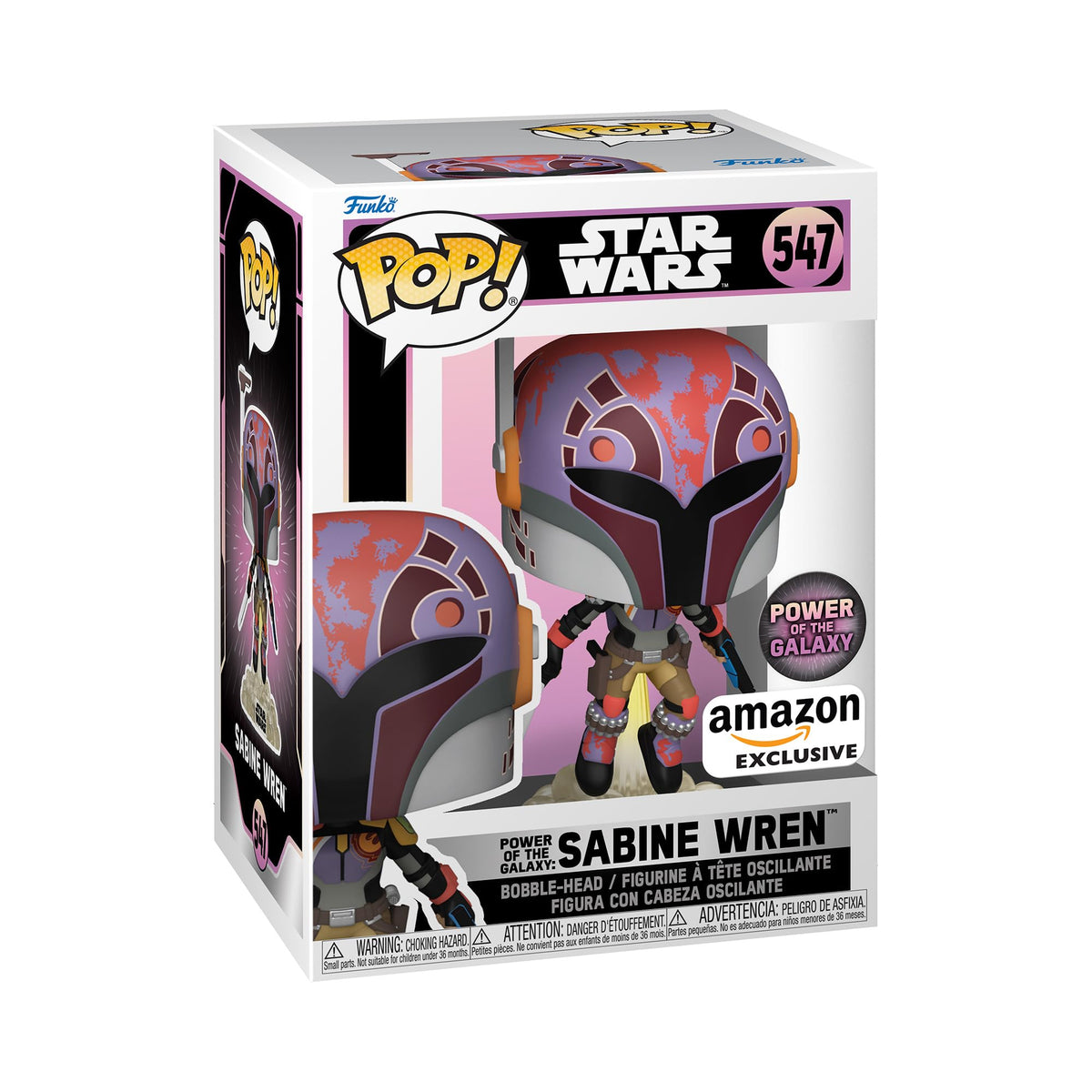 Funko Star Wars: Sabine Wren con sable oscuro, serie Power of The Galaxy, exclusivo de Amazon, multicolor, 64929