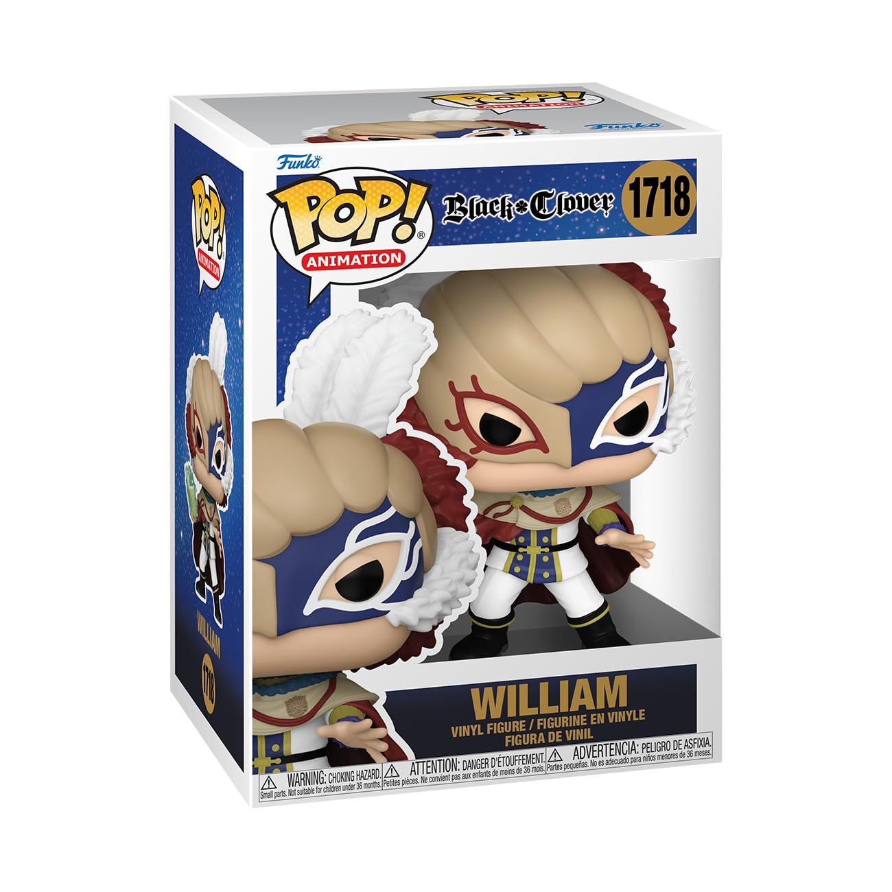 Funko Pop! Animation: Black Clover - William Vangeance - Figura de vinilo coleccionable - Idea de regalo - Producto oficial - para niños y adultos - fanáticos del anime - Figura modelo para