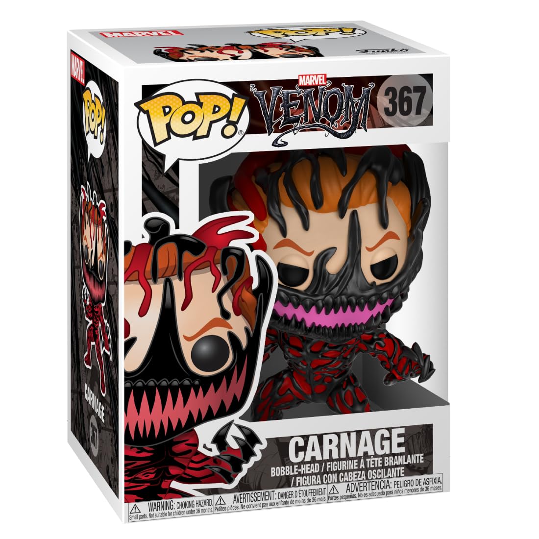 Funko Pop Marvel: Venom - Carnage Cletus Kasady Figura coleccionable - Figura de vinilo coleccionable - Idea de regalo - Producto oficial - Juguetes para niños y adultos - Fans de superhéroes