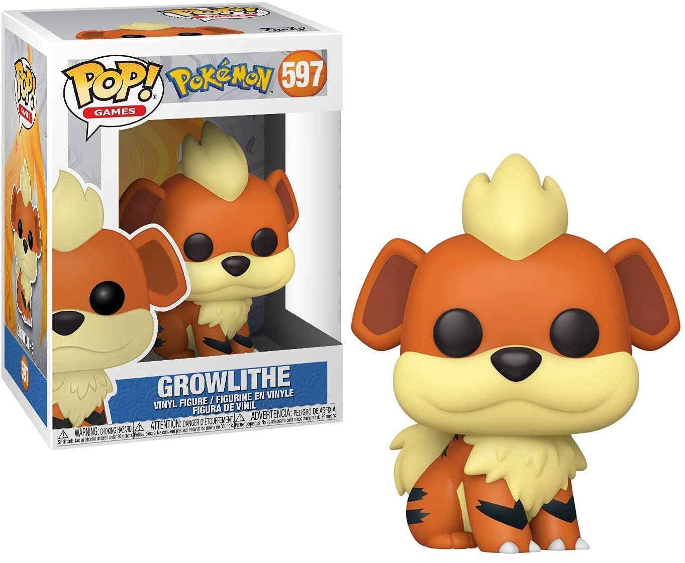 Funko Pop! Juegos: Pokemon - Growlithe, Multicolor
