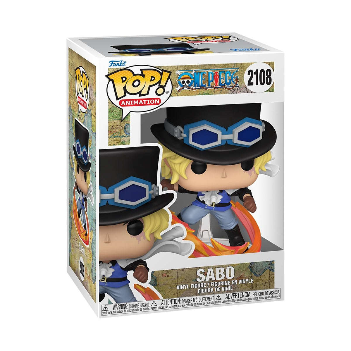 Funko Pop! Animation: One Piece - Sabo - Figura de vinilo coleccionable - Idea de regalo - Producto oficial - Juguetes para niños y adultos - Fans del anime - Figura modelo para coleccionistas y