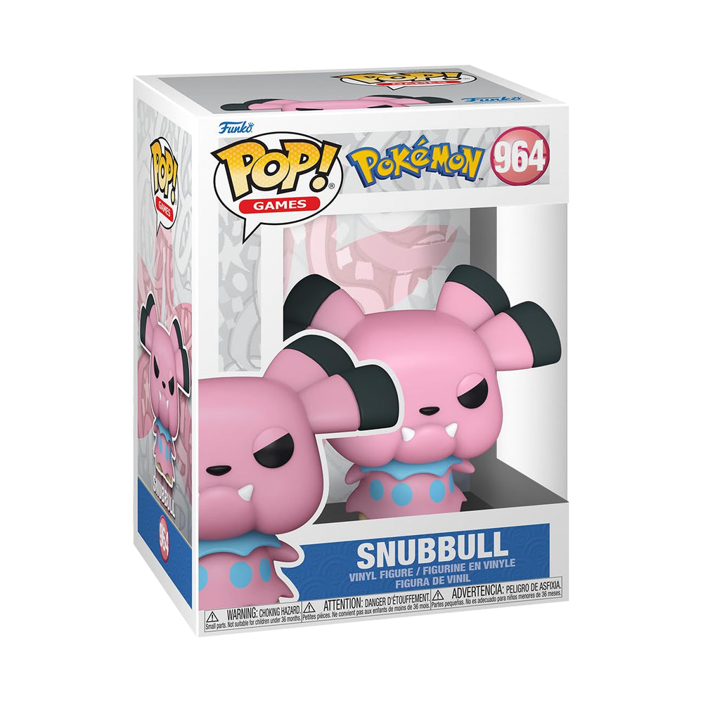 Funko Pop Games: Pokemon - Snubbull - Figura de vinilo coleccionable - Idea de regalo - Producto oficial - Juguetes para niños y adultos - Fans de videojuegos - Figura modelo para coleccionistas y exhibidores