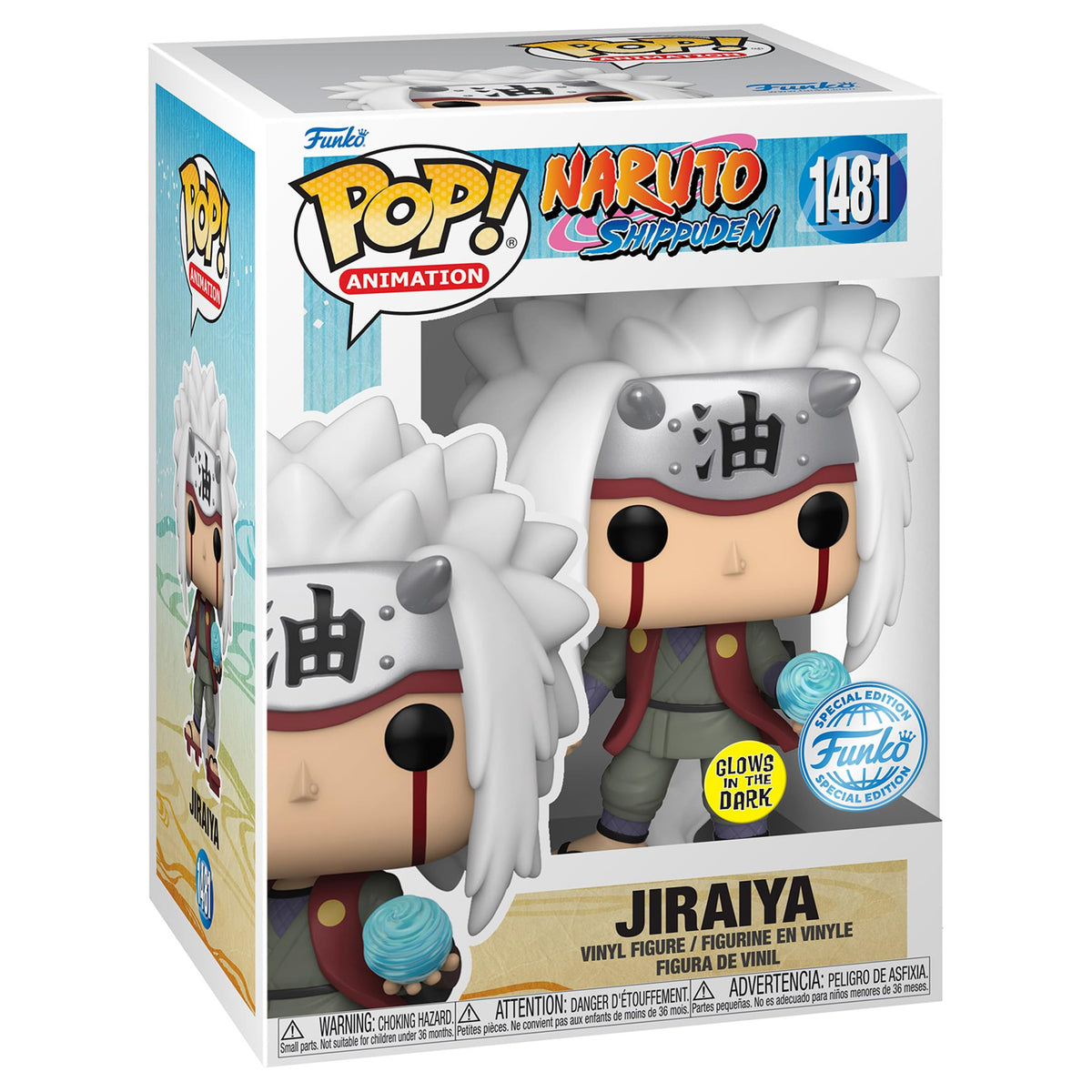 Funko Pop Naruto Shippuden: Naruto Uzumaki Kurama Link Mode Figura Edición Especial Multicolor Exclusivo (Jiraiya con Rasengan)