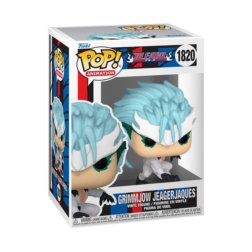 Funko Pop Animation: Bleach - Grimmjow Jaegerjaquez Jeagerjaques - 1/6 probabilidades para variante de persecución rara - (brilla en la oscuridad), (los estilos pueden variar) - Figura de vinilo