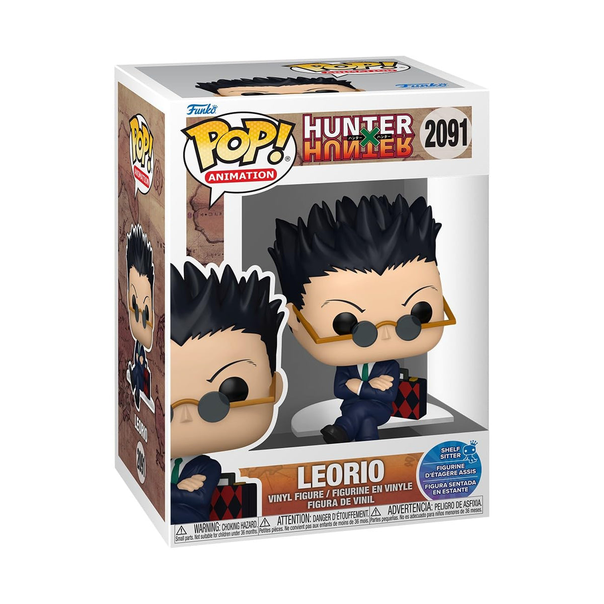 Funko Pop! Animation: Hunter X Hunter - Leorio (sentado) - Figura de vinilo coleccionable - Idea de regalo - Producto oficial - Juguetes para niños y adultos - Fans del anime - Figura modelo para