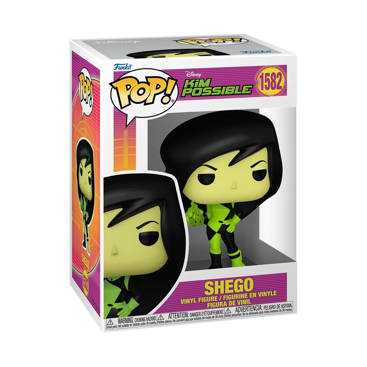 Funko Pop Disney: Kim Possible: Shego - Figura de vinilo coleccionable - Idea de regalo - Producto oficial - Juguetes para niños y adultos - Fans de dibujos animados y animación - Figura modelo para