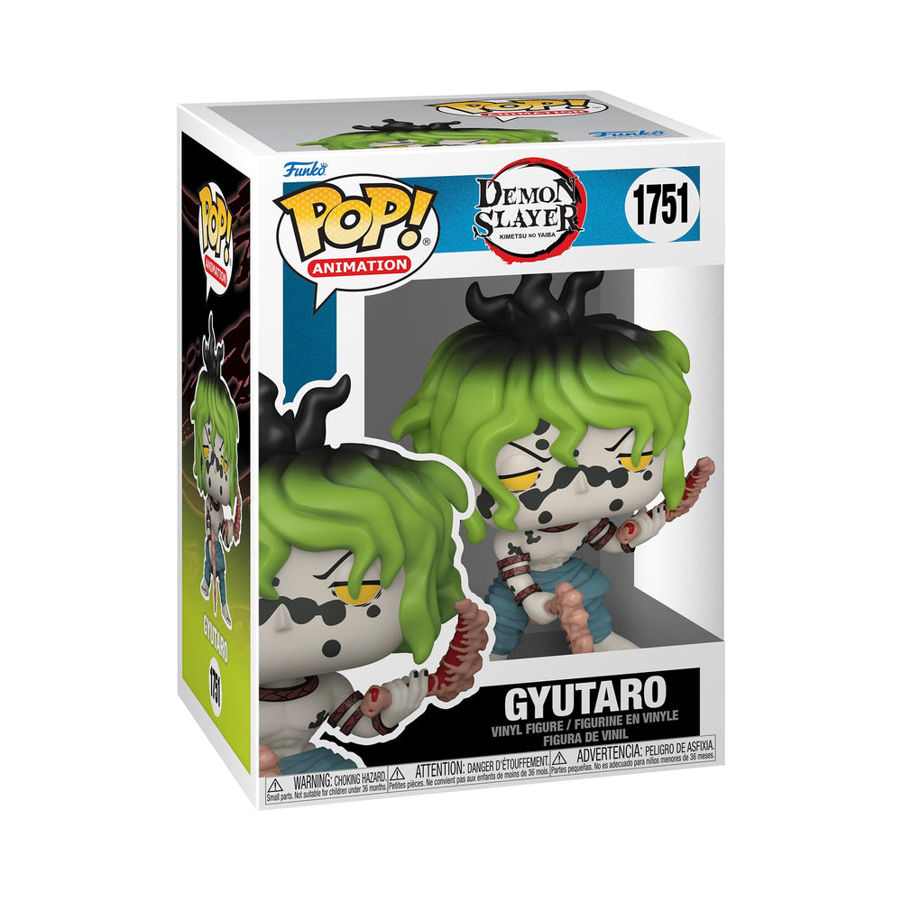 Funko POP Animation: DS - Gyutaro - Demon Slayer - Figura de vinilo coleccionable - Idea de regalo - Producto oficial - para niños y adultos - Fans del anime - Figura modelo para coleccionistas y