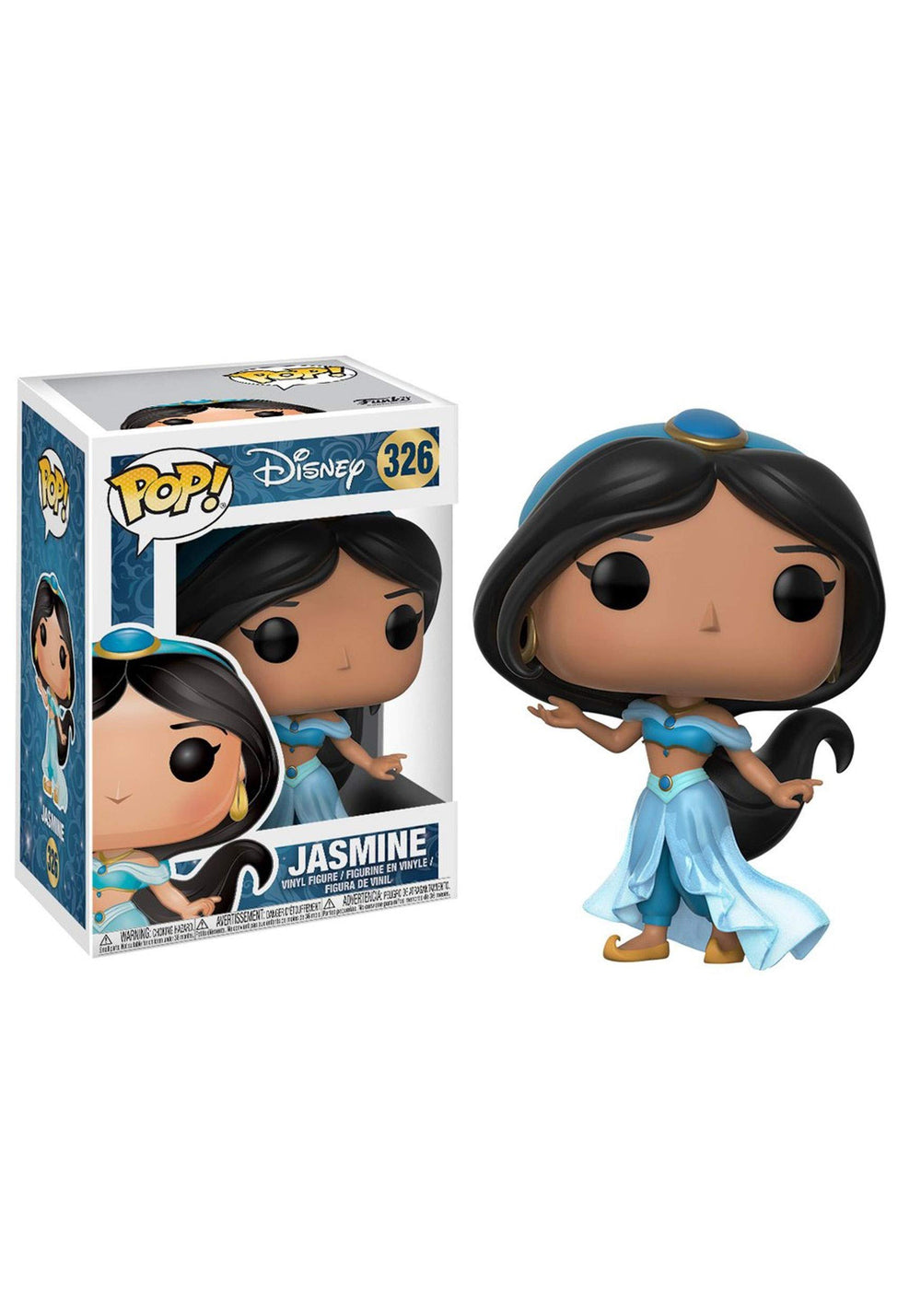 Muñeco con cabeza en movimiento de Funko POP! Figura de acción de princesa de Disney, Estándar, Azul
