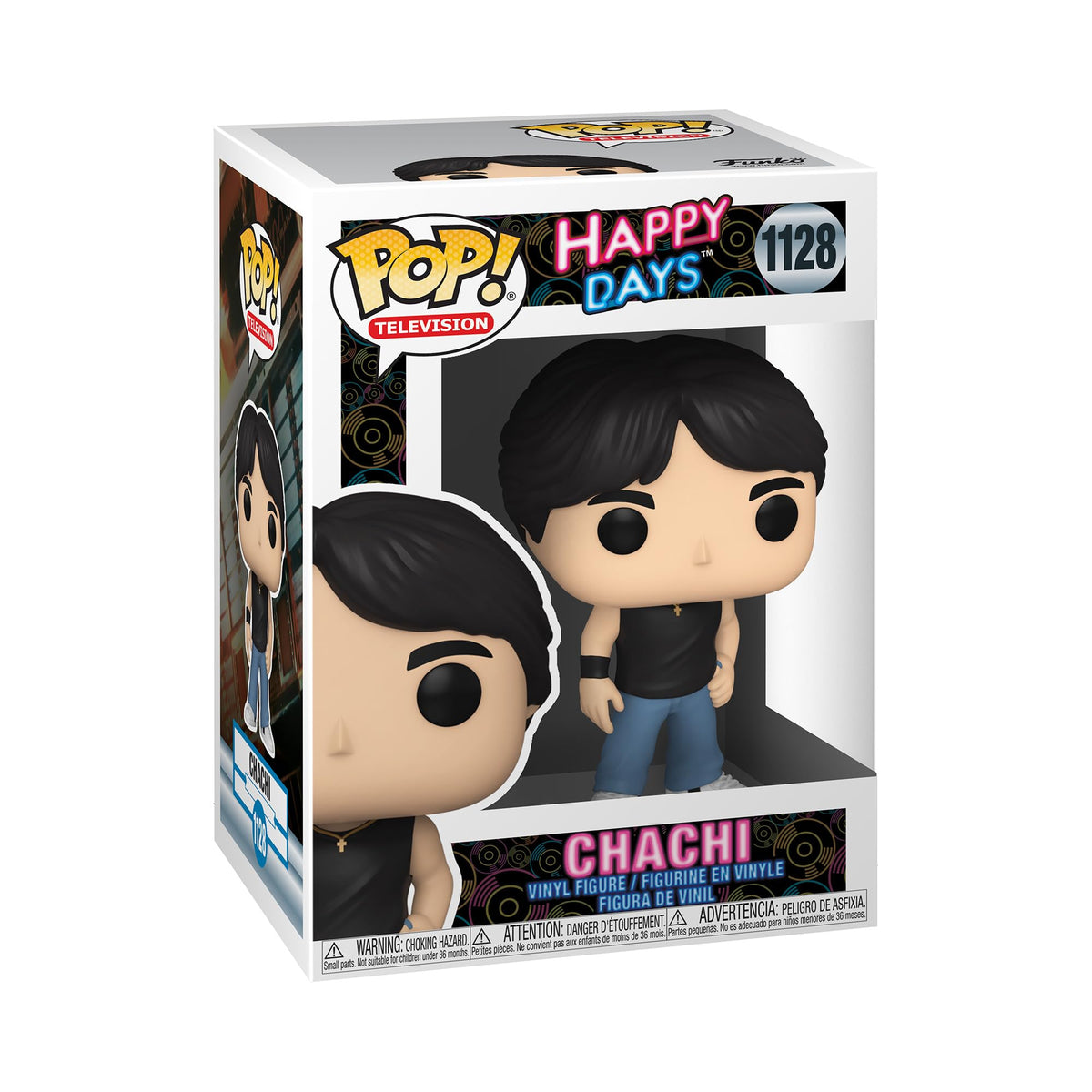 Funko Pop! TV: Happy Days - Chachi, multicolor, Pop! Vinilo, 3.5 pulgadas de largo x 4.5 pulgadas de ancho x 6.25 pulgadas de alto