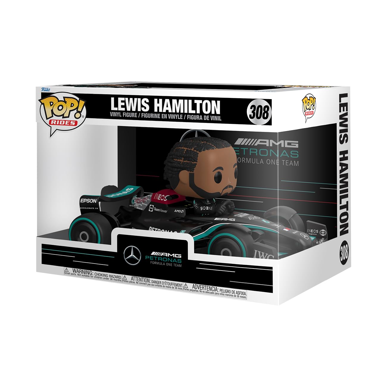 Funko Pop! Ride Super Deluxe: F1 Mercedes Lewis Hamilton - Mercedes-Benz - Figura de vinilo coleccionable - Idea de regalo - Producto oficial - para niños y adultos - Aficionados al deporte - Figura