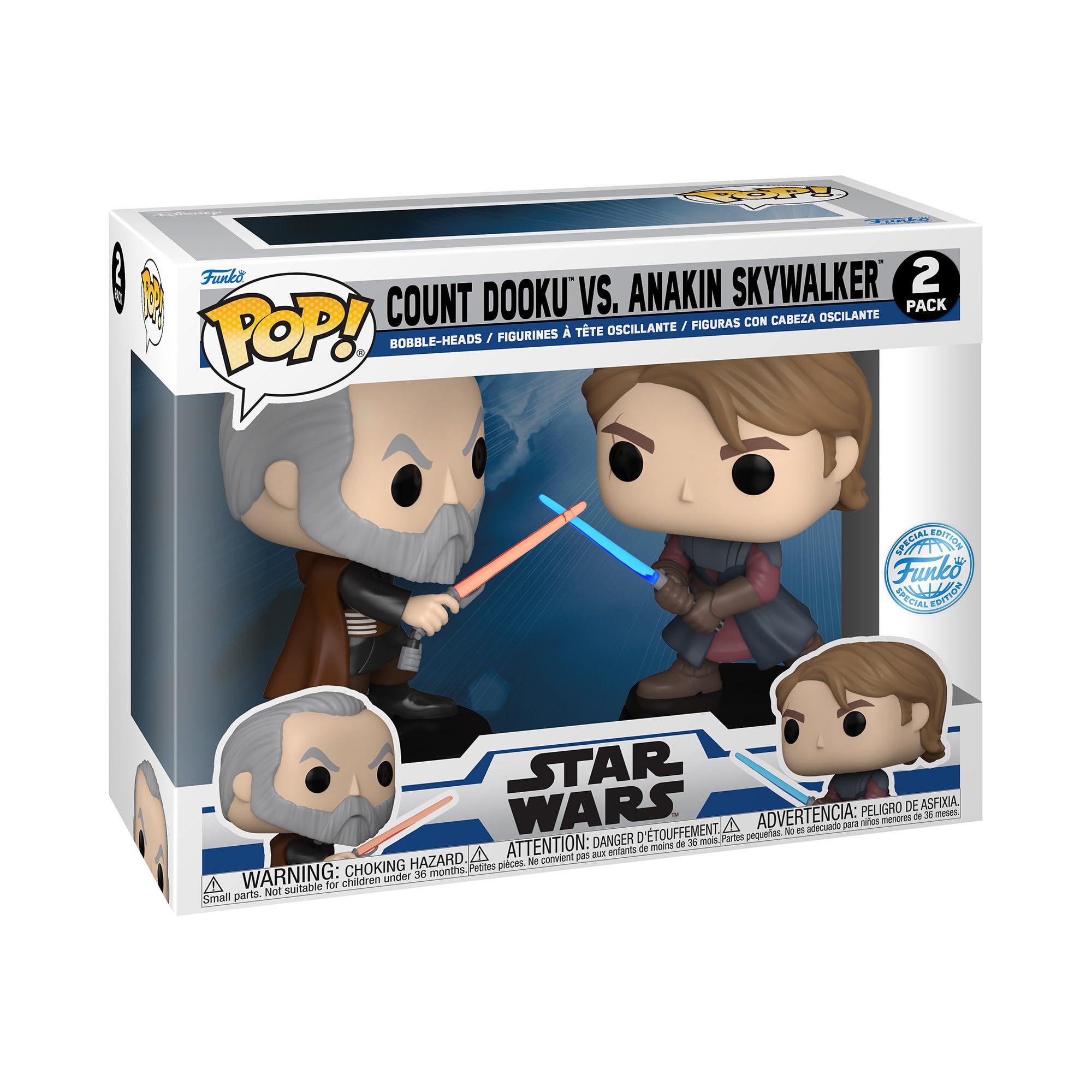 Pop! Star Wars: Count Dooku vs Anakin Paquete de 2 (exclusivo de Gamestop)