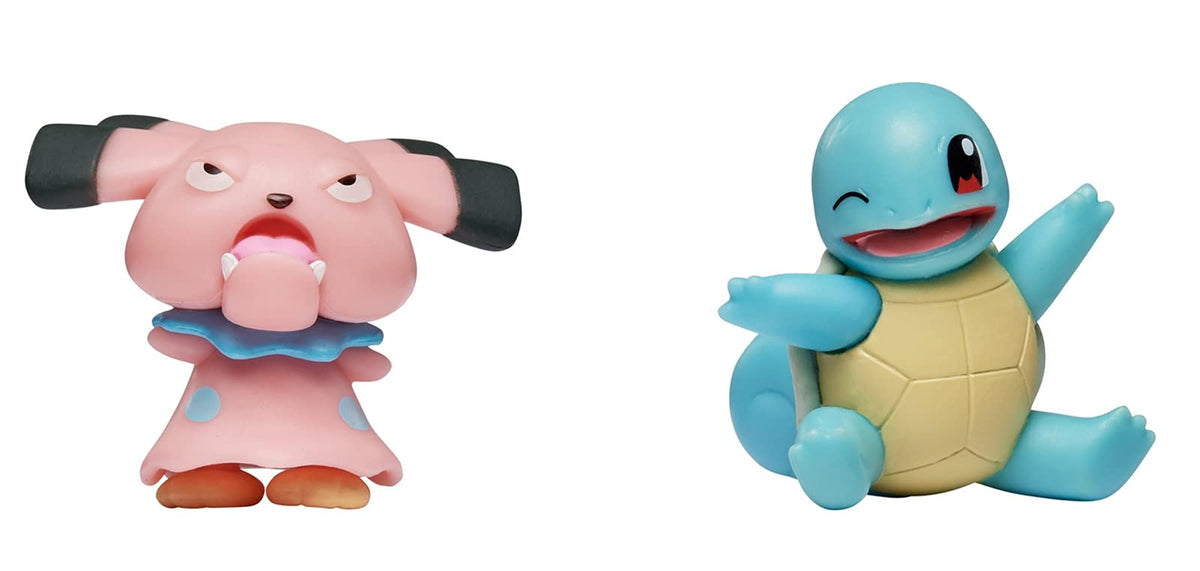 Pokemon Battle Ready - Paquete de 2 figuras de Squirtle and Snubbull Action minifig