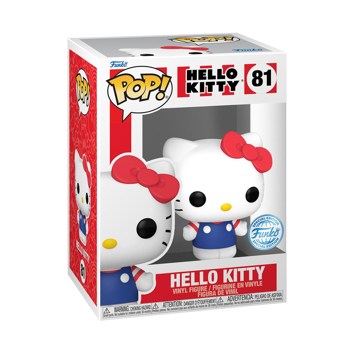 Funko Pop! Vinilo: Hello Kitty de Sanrio con lazo rojo (exclusivo de tema caliente)