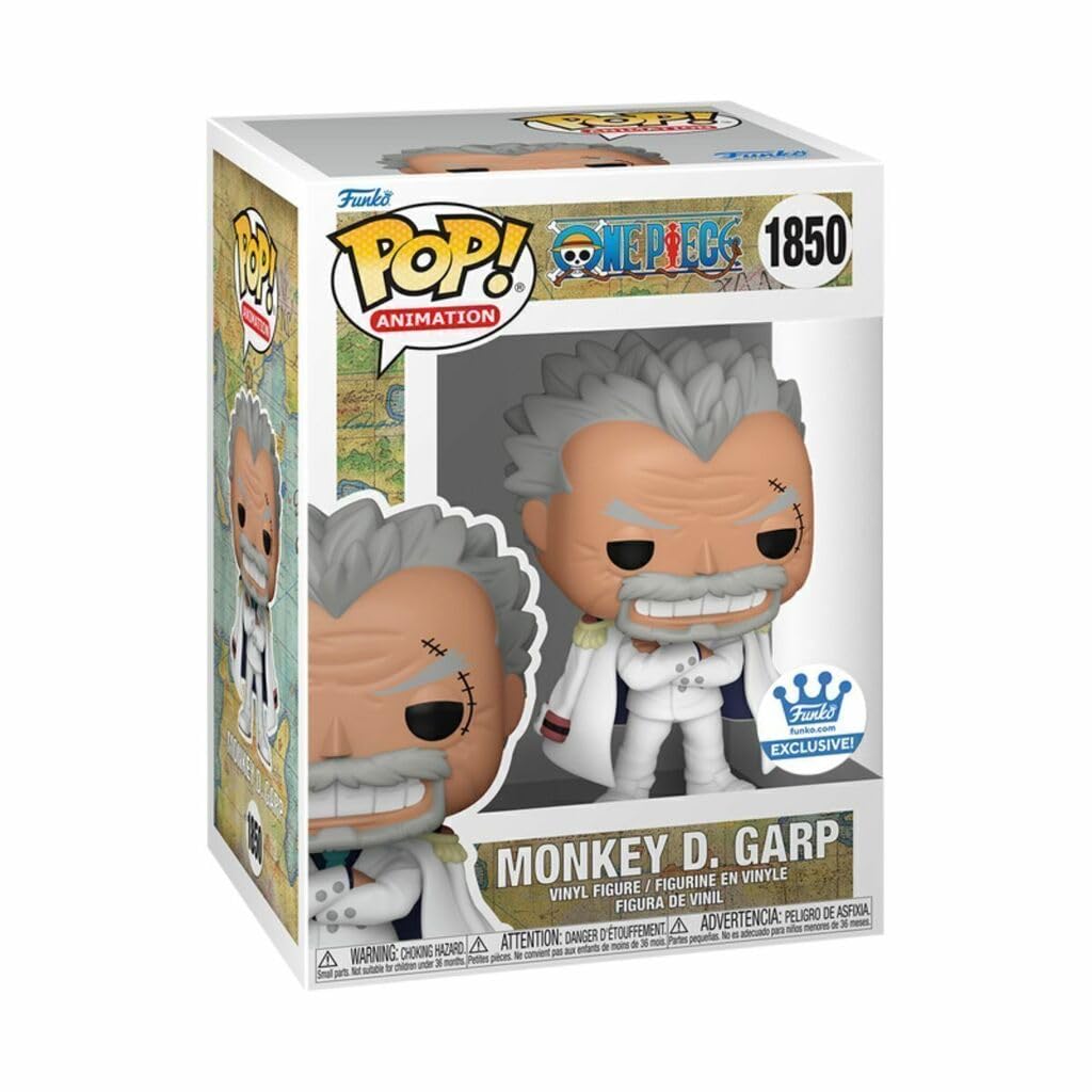 Funko Pop Anime – One Piece Monkey D. GARP 1850 | Official Vinyl Figure with Detailed Design | Navy Vice Admiral and Luffys Grandpa | Anime Fan Edition | Window Box