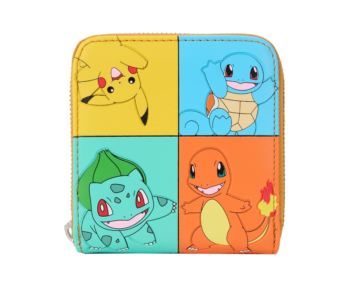 Loungefly Pokemon - Cartera con cremallera y bloques de color