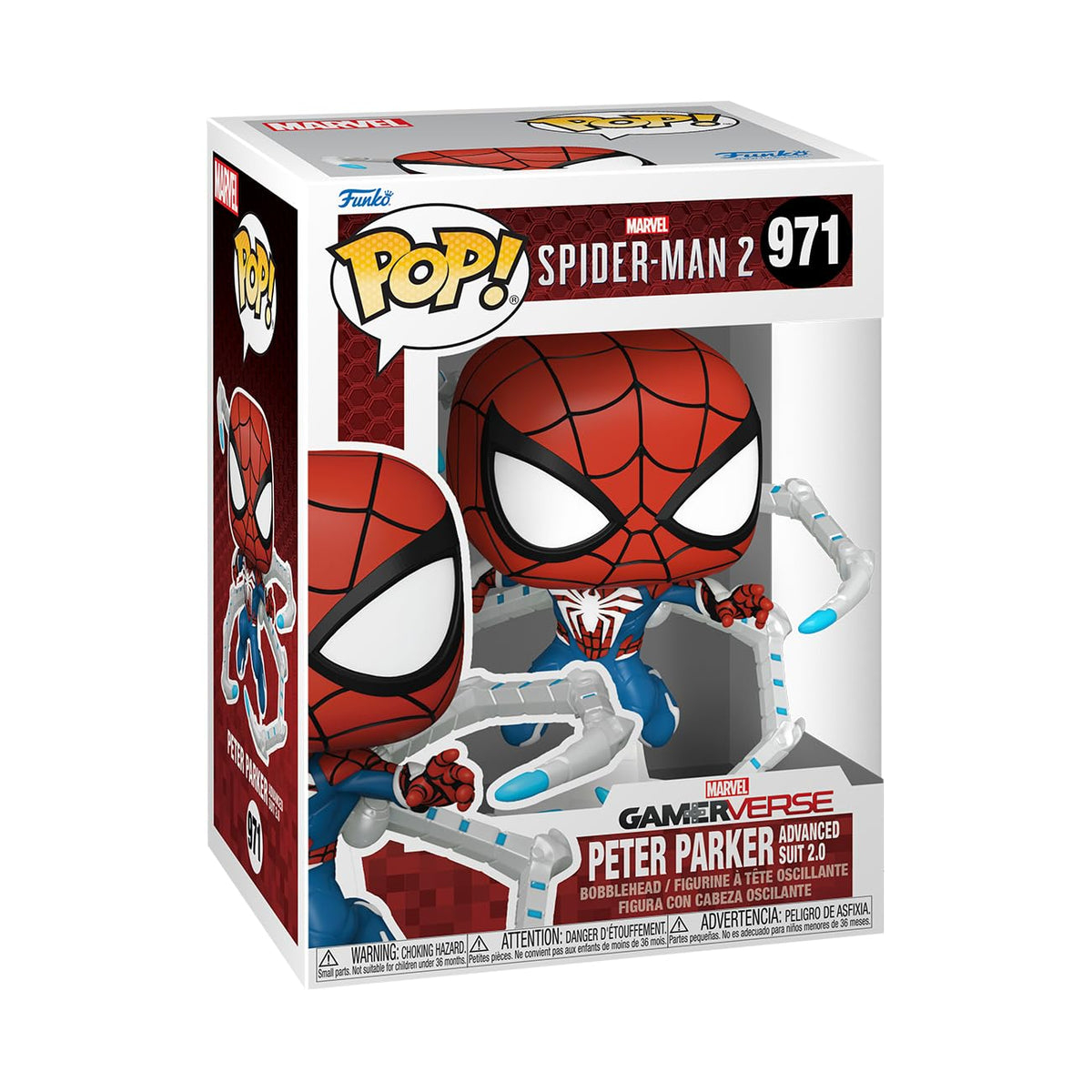 Funko POP! Games: Spider-Man 2 - Traje de Peter Parker - Spider-Man - Figura de vinilo coleccionable - Idea de regalo - Mercancía oficial - para niños y adultos - Fans de videojuegos - Figura modelo