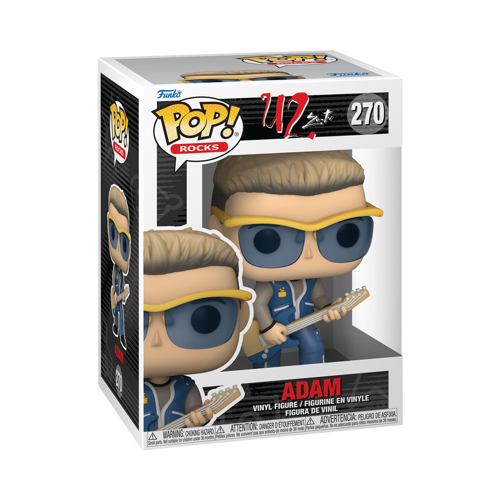 Funko Pop Rocks: U2 - Adam Clayton - Figura de vinilo coleccionable - Idea de regalo - Producto oficial - Juguetes para niños y adultos - Fans de la música - Figura modelo para coleccionistas y exhibidores