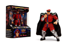 Jada Juguetes - Street Fighter II M. Bison Figura de acción Wave 2 - Escala 1:12, 6 pulgadas de alto, cabezas intercambiables, manos, accesorio de fuego morado