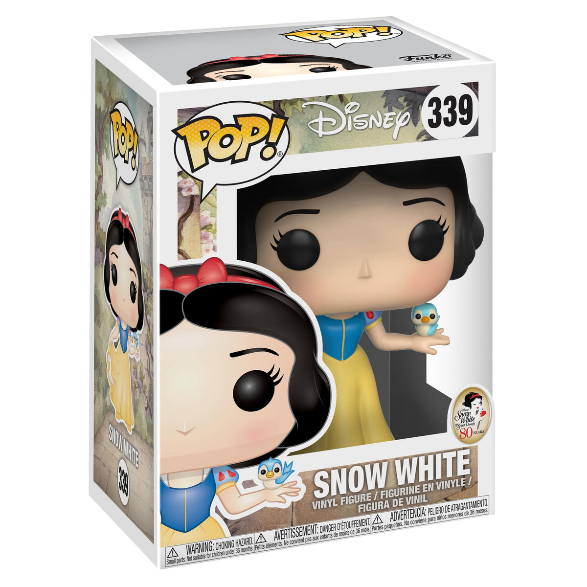 Funko POP Disney: Snow White - Figura coleccionable de vinilo blanco nieve, amarillo